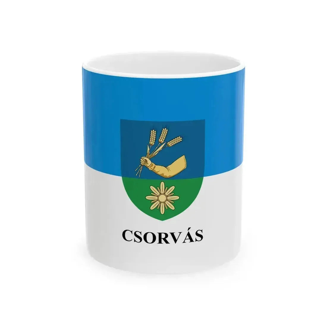 Flag of Csorvas (Hungary) White Coffee Mug 11oz - Go Mug Yourself