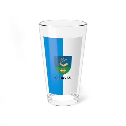 Flag of Csorvas vertical (Hungary) Pint Glass 16oz 16oz - Go Mug Yourself