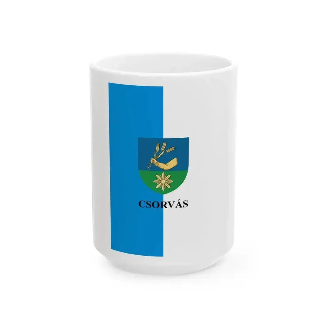 Flag of Csorvas vertical (Hungary) White Coffee Mug 15oz - Go Mug Yourself