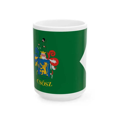 Flag of Csosz (Hungary) White Coffee Mug 15oz - Go Mug Yourself
