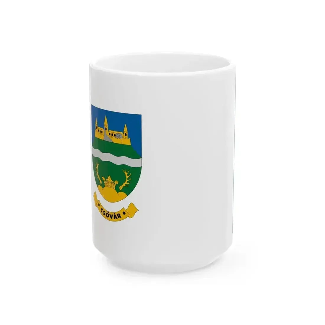 Flag of Csovar (Hungary) White Coffee Mug 15oz - Go Mug Yourself