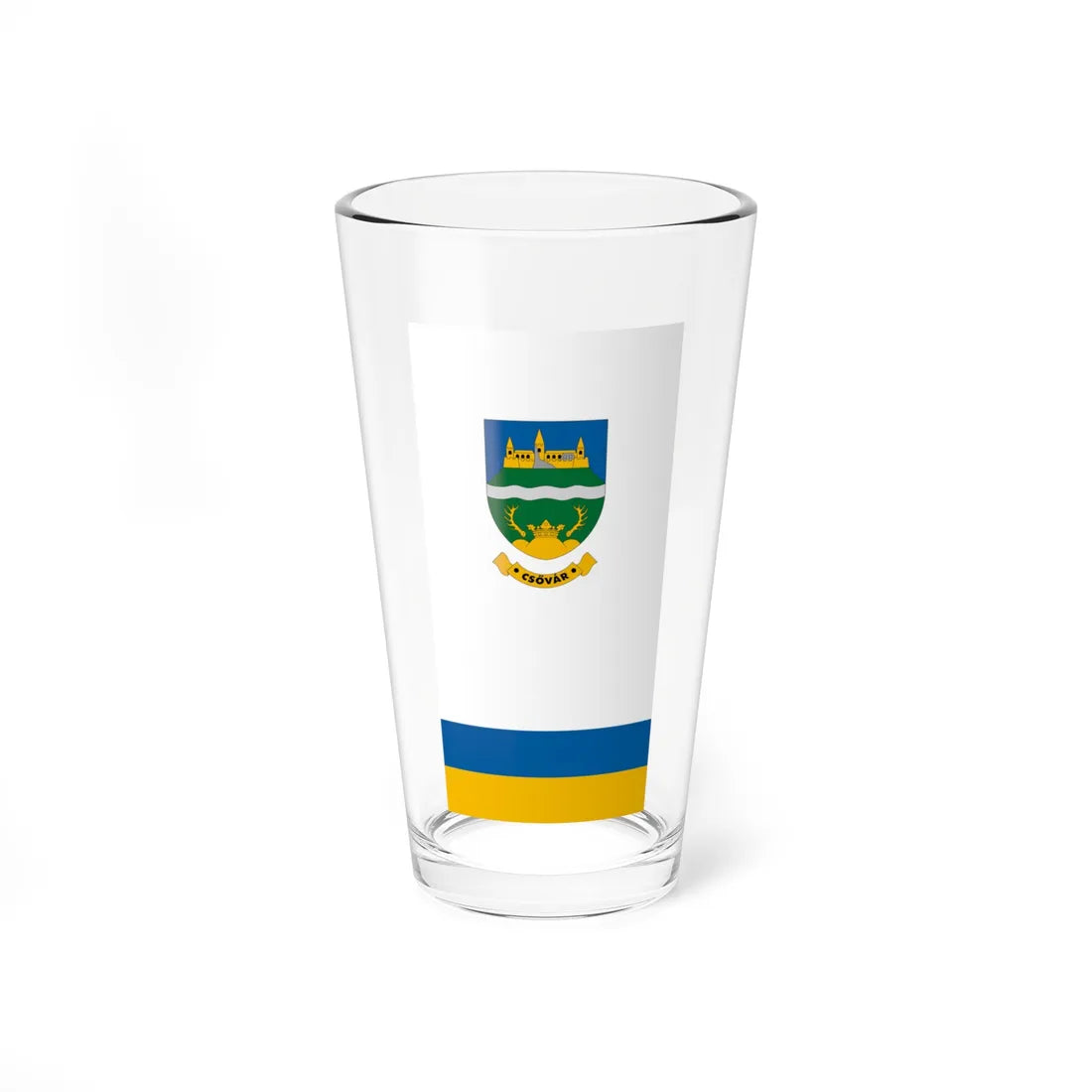 Flag of Csovar vertical (Hungary) Pint Glass 16oz 16oz - Go Mug Yourself