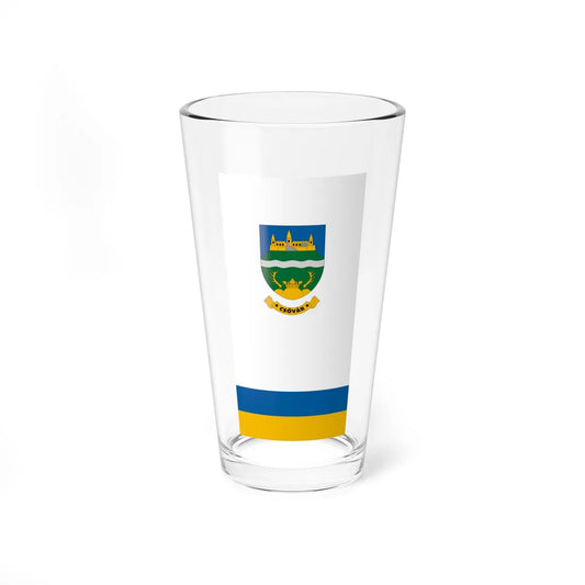 Flag of Csovar vertical (Hungary) Pint Glass 16oz 16oz - Go Mug Yourself