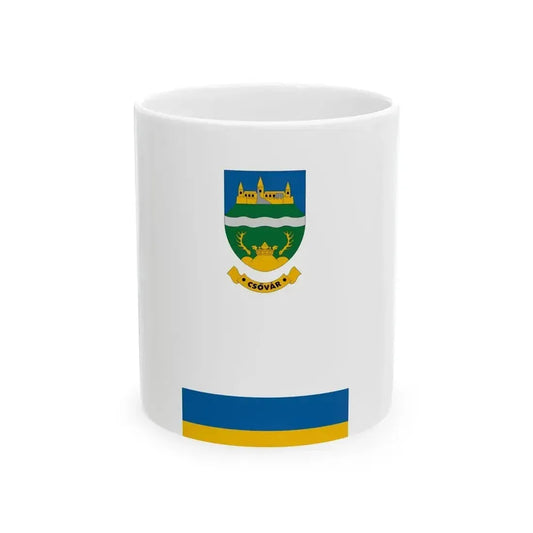 Flag of Csovar vertical (Hungary) White Coffee Mug 11oz - Go Mug Yourself