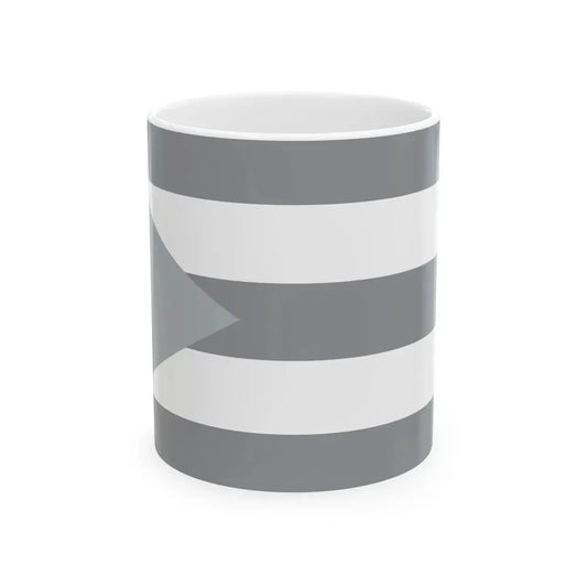Flag of Cuba black and white (Cuba) White Coffee Mug 11oz - Go Mug Yourself