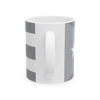 Flag of Cuba black and white (Cuba) White Coffee Mug - Go Mug Yourself