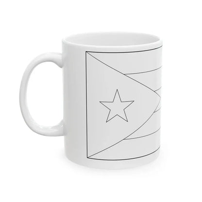 Flag of Cuba colouring page (Cuba) White Coffee Mug - Go Mug Yourself