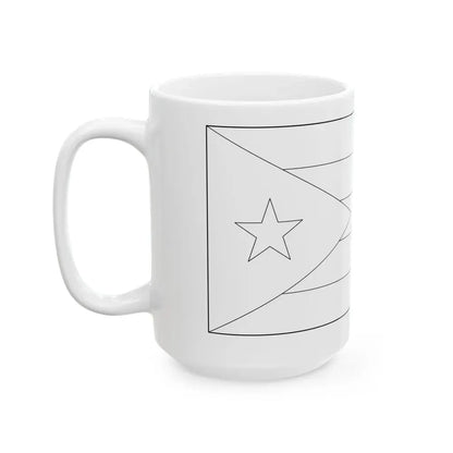 Flag of Cuba colouring page (Cuba) White Coffee Mug - Go Mug Yourself