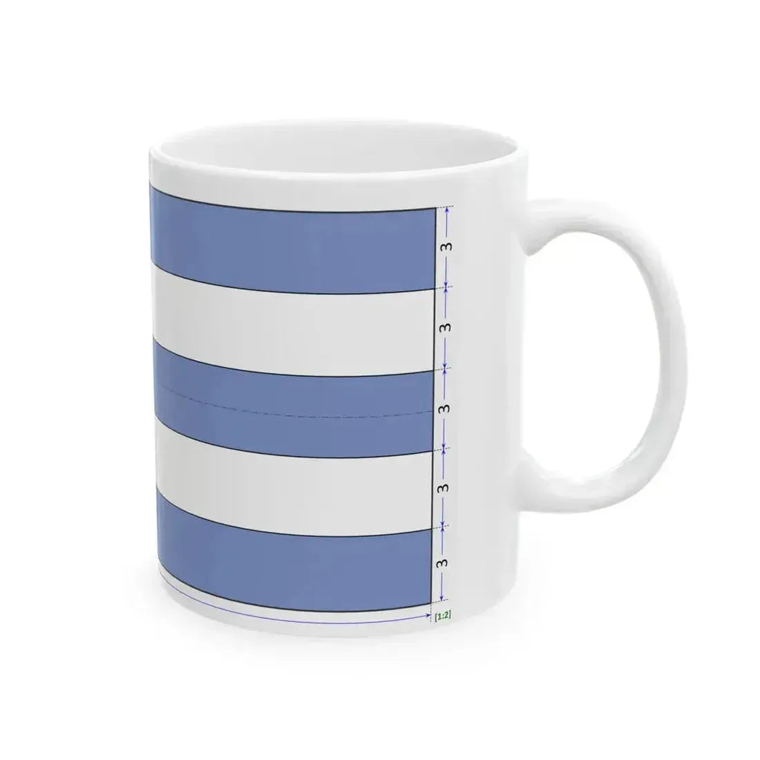 Flag of Cuba construction sheet (Cuba) White Coffee Mug - Go Mug Yourself