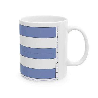 Flag of Cuba construction sheet (Cuba) White Coffee Mug - Go Mug Yourself