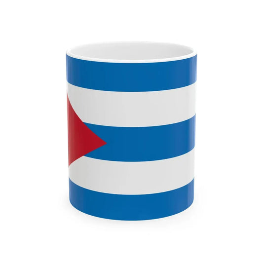 Flag of Cuba sky blue (Cuba) White Coffee Mug 11oz - Go Mug Yourself