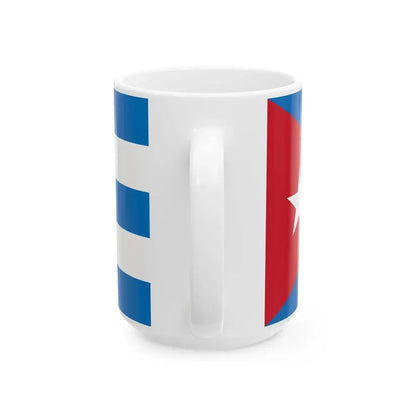 Flag of Cuba sky blue (Cuba) White Coffee Mug - Go Mug Yourself