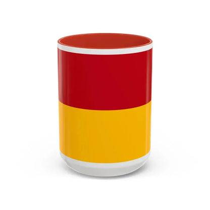 Flag of Cuenca Ecuador - Accent Coffee Mug 15oz Red - Go Mug Yourself