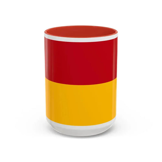 Flag of Cuenca Ecuador - Accent Coffee Mug 15oz Red - Go Mug Yourself
