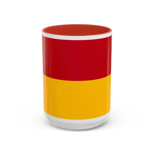 Flag of Cuenca Ecuador - Accent Coffee Mug 15oz Red - Go Mug Yourself