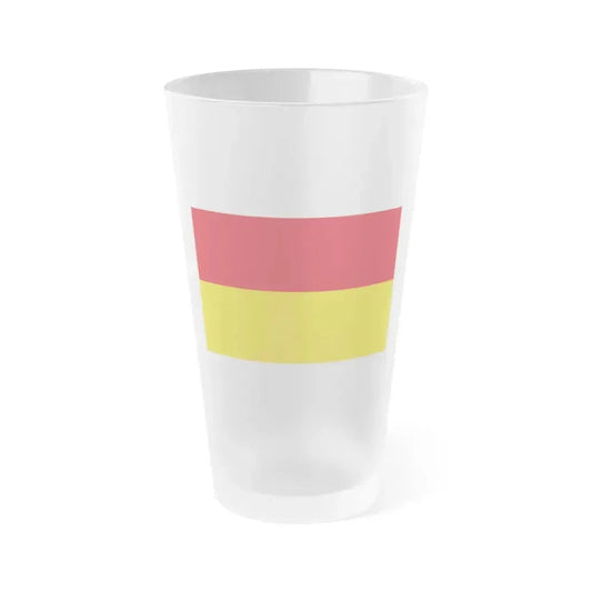 Flag of Cuenca Ecuador - Frosted Pint Glass 16oz 16oz Frosted - Go Mug Yourself