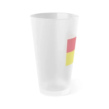 Flag of Cuenca Ecuador - Frosted Pint Glass 16oz - Go Mug Yourself