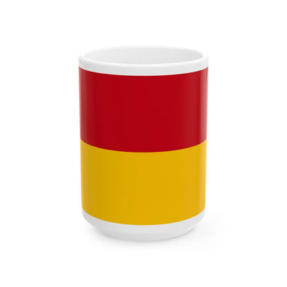 Flag of Cuenca Ecuador - White Coffee Mug-15oz-Go Mug Yourself