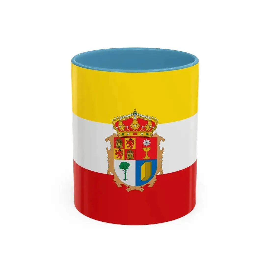 Flag of Cuenca Spain - Accent Coffee Mug 11oz Light Blue - Go Mug Yourself
