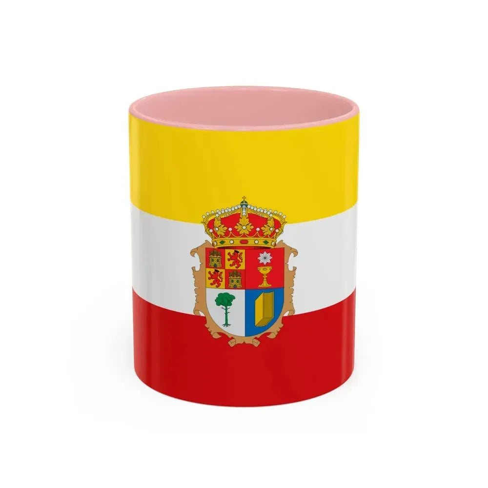 Flag of Cuenca Spain - Accent Coffee Mug 11oz Pink - Go Mug Yourself