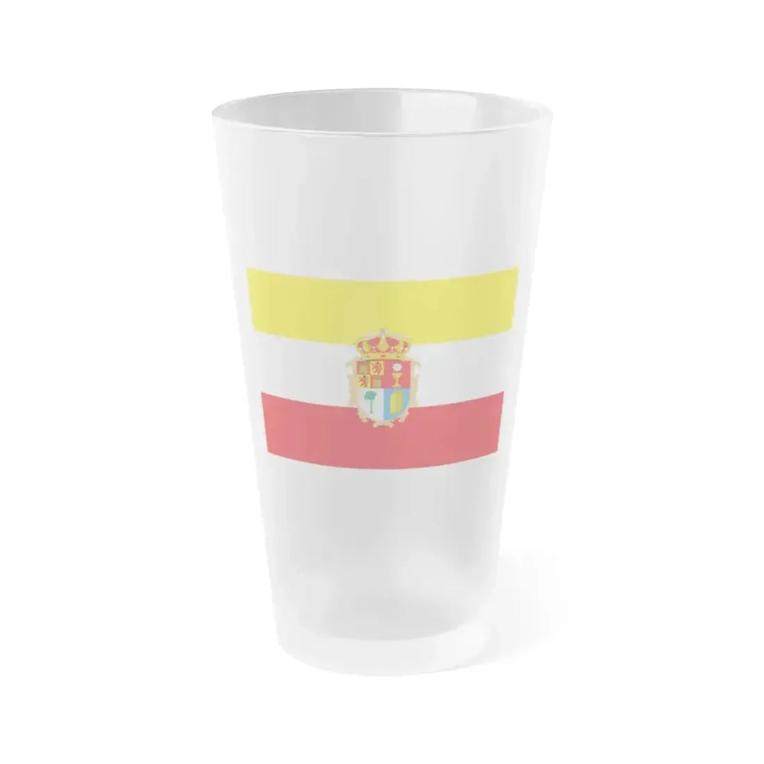 Flag of Cuenca Spain - Frosted Pint Glass 16oz 16oz Frosted - Go Mug Yourself