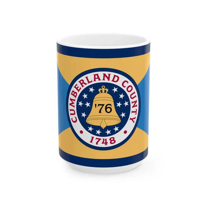 Flag of Cumberland County New Jersey (United States) White Coffee Mug 15oz - Go Mug Yourself
