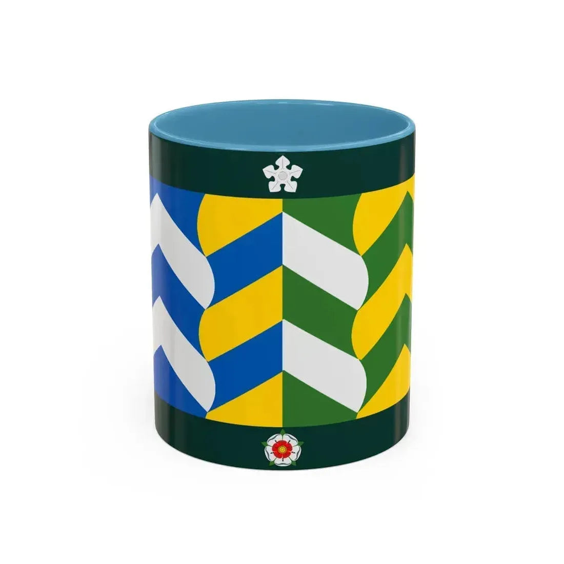 Flag of Cumbria UK - Accent Coffee Mug 11oz Light Blue - Go Mug Yourself
