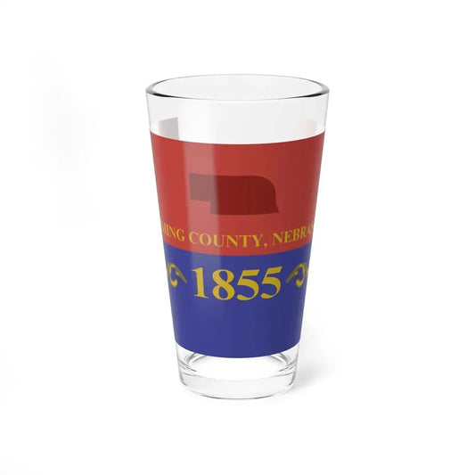 Flag of Cuming County Nebraska (United States) Pint Glass 16oz 16oz - Go Mug Yourself
