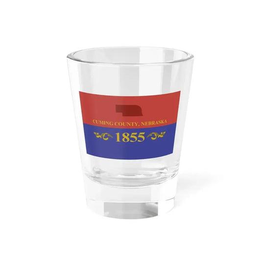 Flag of Cuming County Nebraska (United States) Shot Glass 1.5oz 1.5oz - Go Mug Yourself