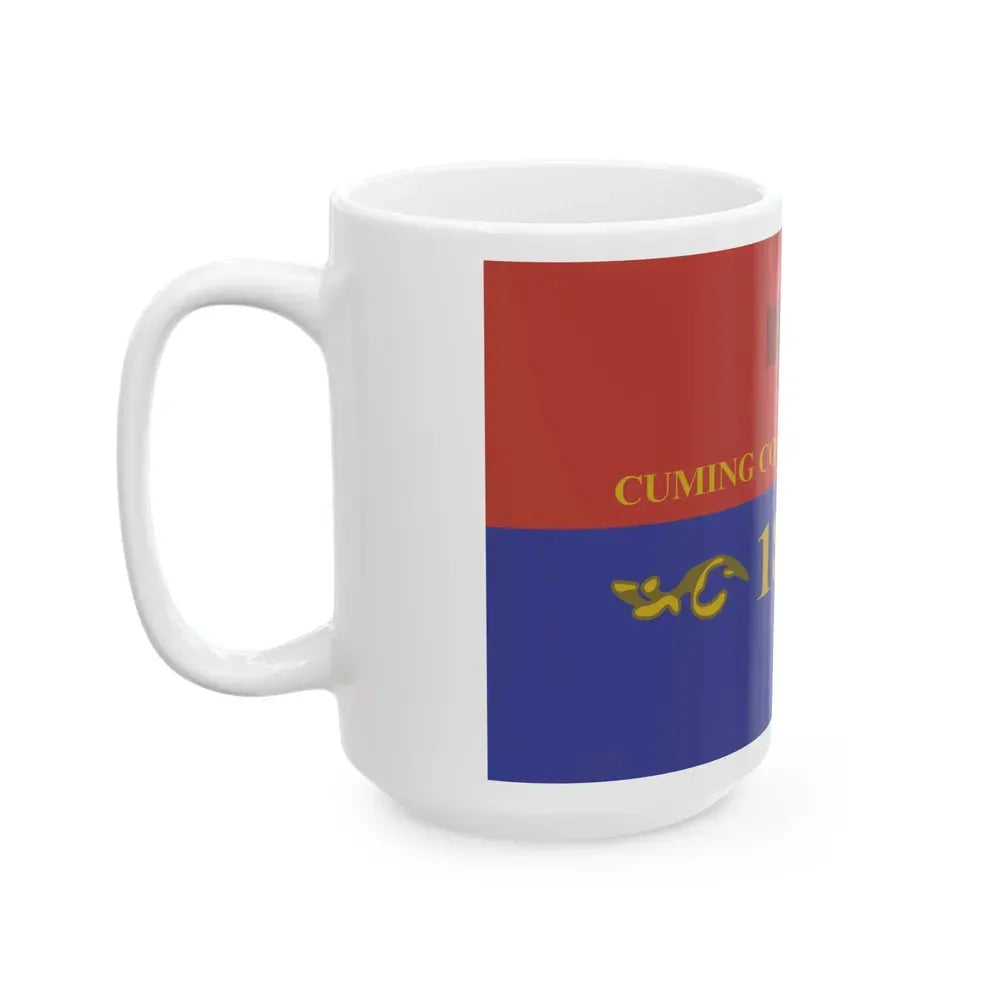 Flag of Cuming County Nebraska (United States) White Coffee Mug - Go Mug Yourself