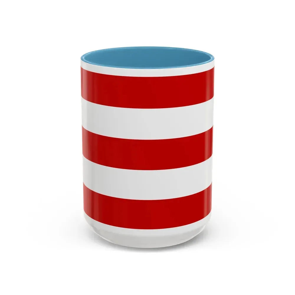 Flag of Cuneo Italy - Accent Coffee Mug 15oz Light Blue - Go Mug Yourself
