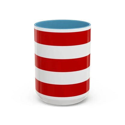 Flag of Cuneo Italy - Accent Coffee Mug 15oz Light Blue - Go Mug Yourself