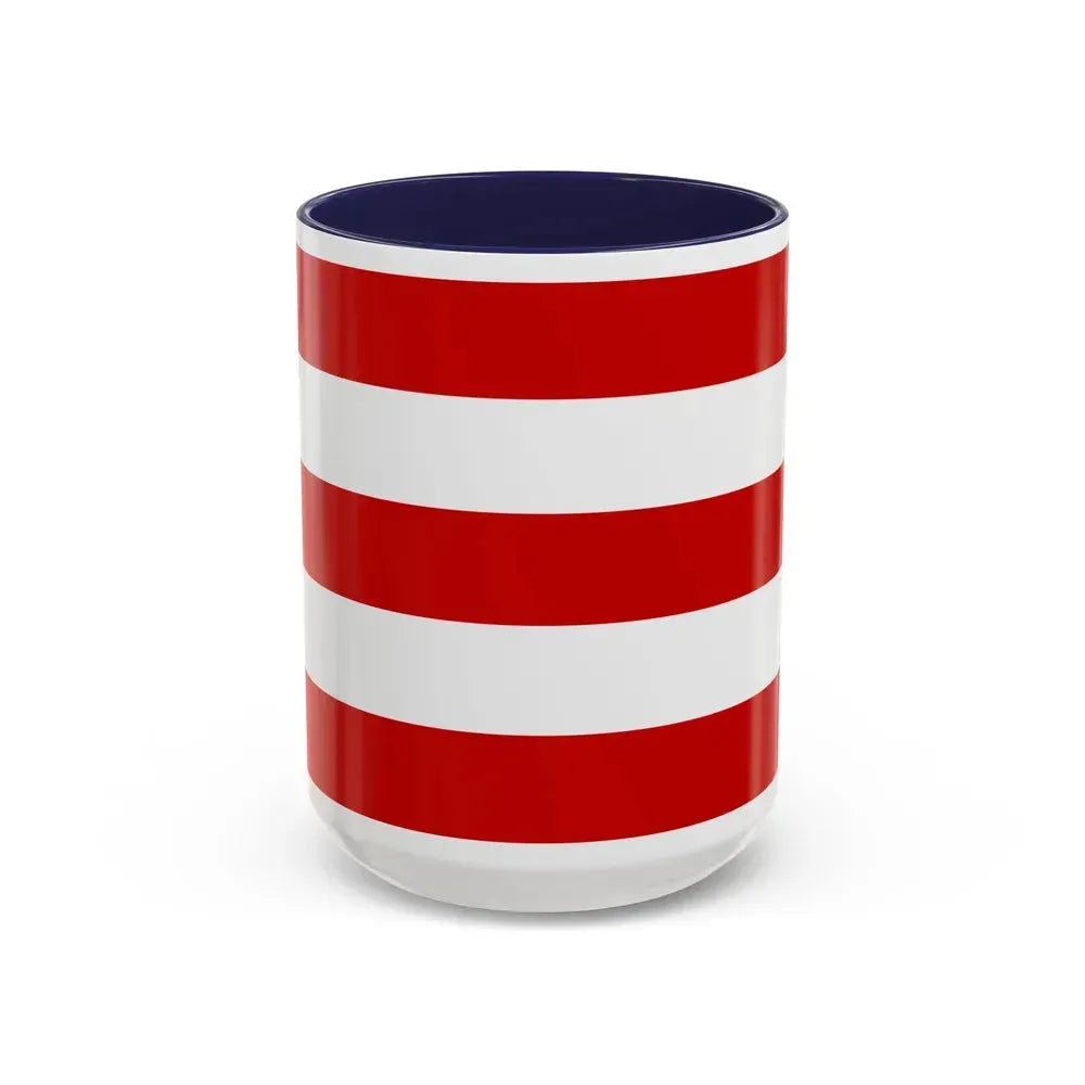 Flag of Cuneo Italy - Accent Coffee Mug 15oz Navy - Go Mug Yourself