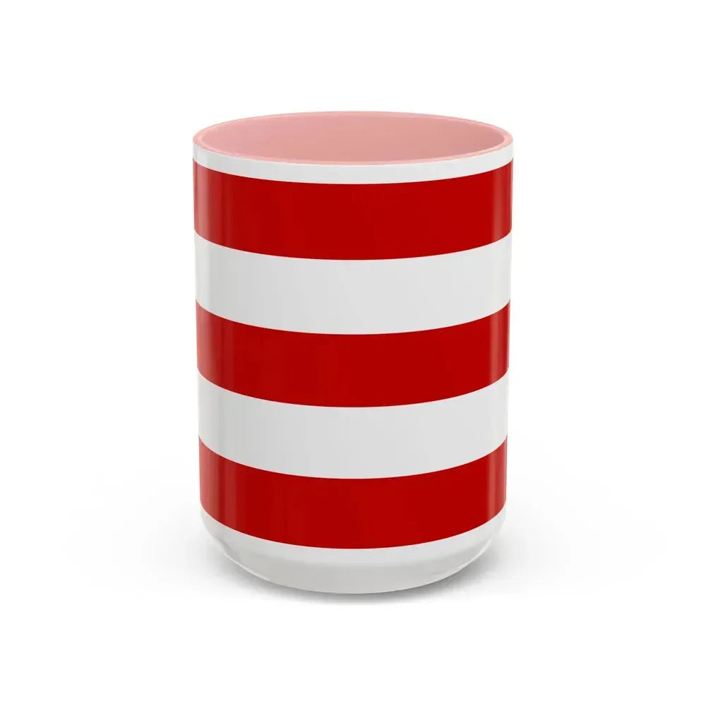 Flag of Cuneo Italy - Accent Coffee Mug 15oz Pink - Go Mug Yourself