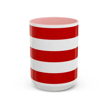 Flag of Cuneo Italy - Accent Coffee Mug 15oz Pink - Go Mug Yourself