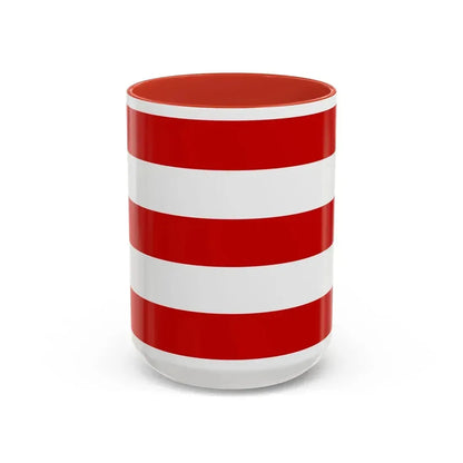 Flag of Cuneo Italy - Accent Coffee Mug 15oz Red - Go Mug Yourself
