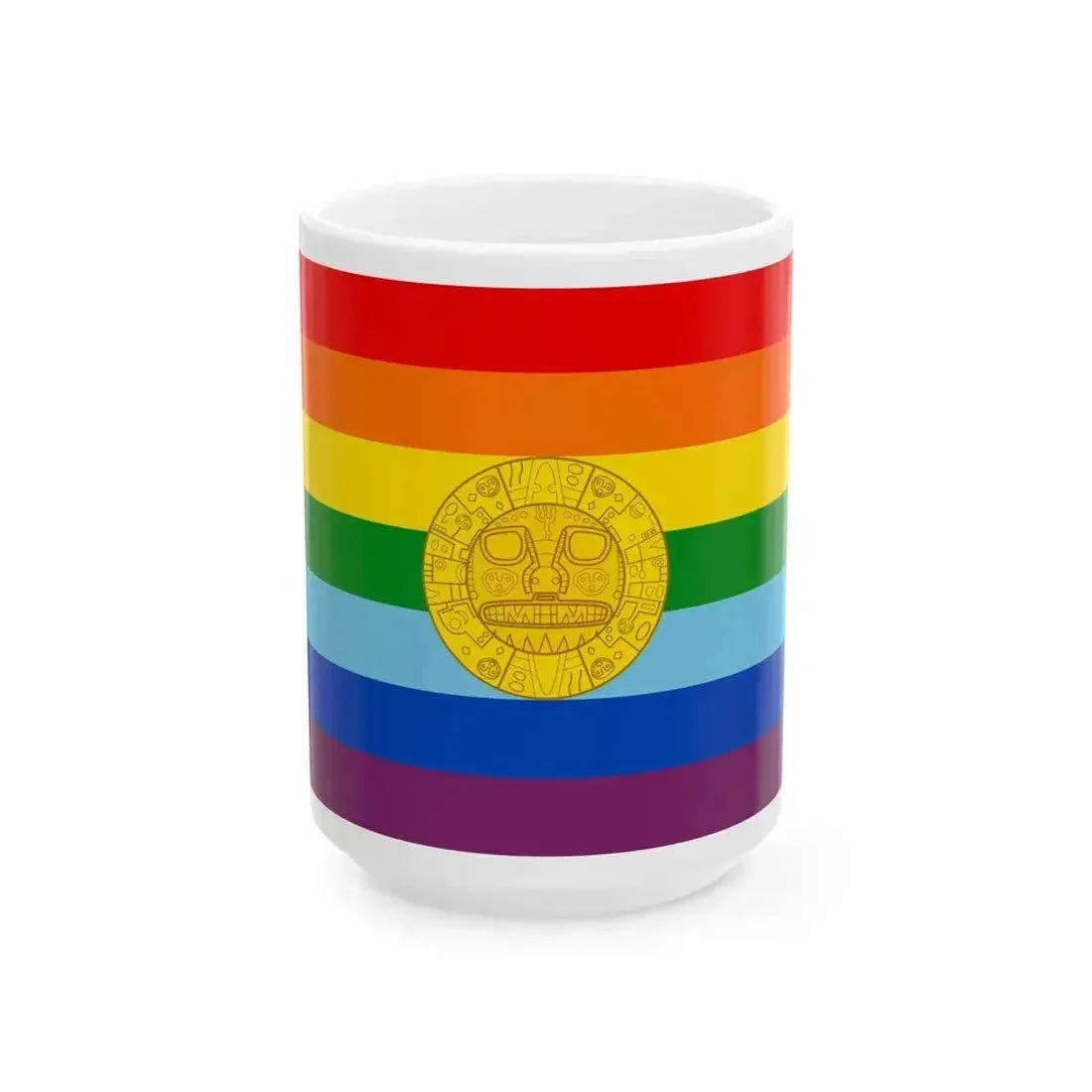 Flag of Cusco 2021 (Peru) White Coffee Mug 15oz - Go Mug Yourself