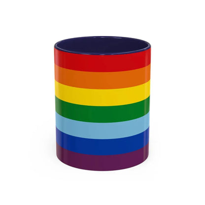 Flag of Cusco capital of the Cusco Region Peru - Accent Coffee Mug 11oz Navy - Go Mug Yourself