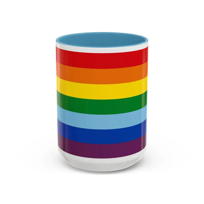 Flag of Cusco capital of the Cusco Region Peru - Accent Coffee Mug 15oz Light Blue - Go Mug Yourself