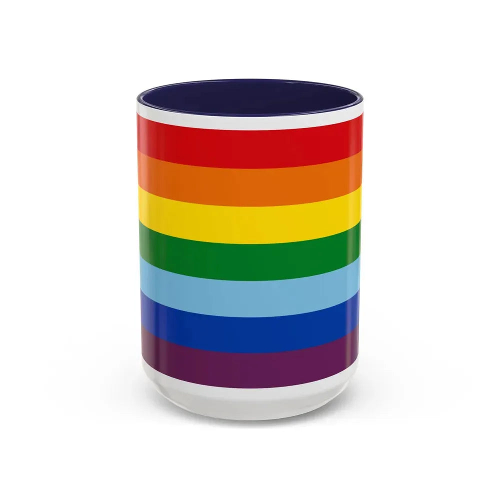 Flag of Cusco capital of the Cusco Region Peru - Accent Coffee Mug 15oz Navy - Go Mug Yourself