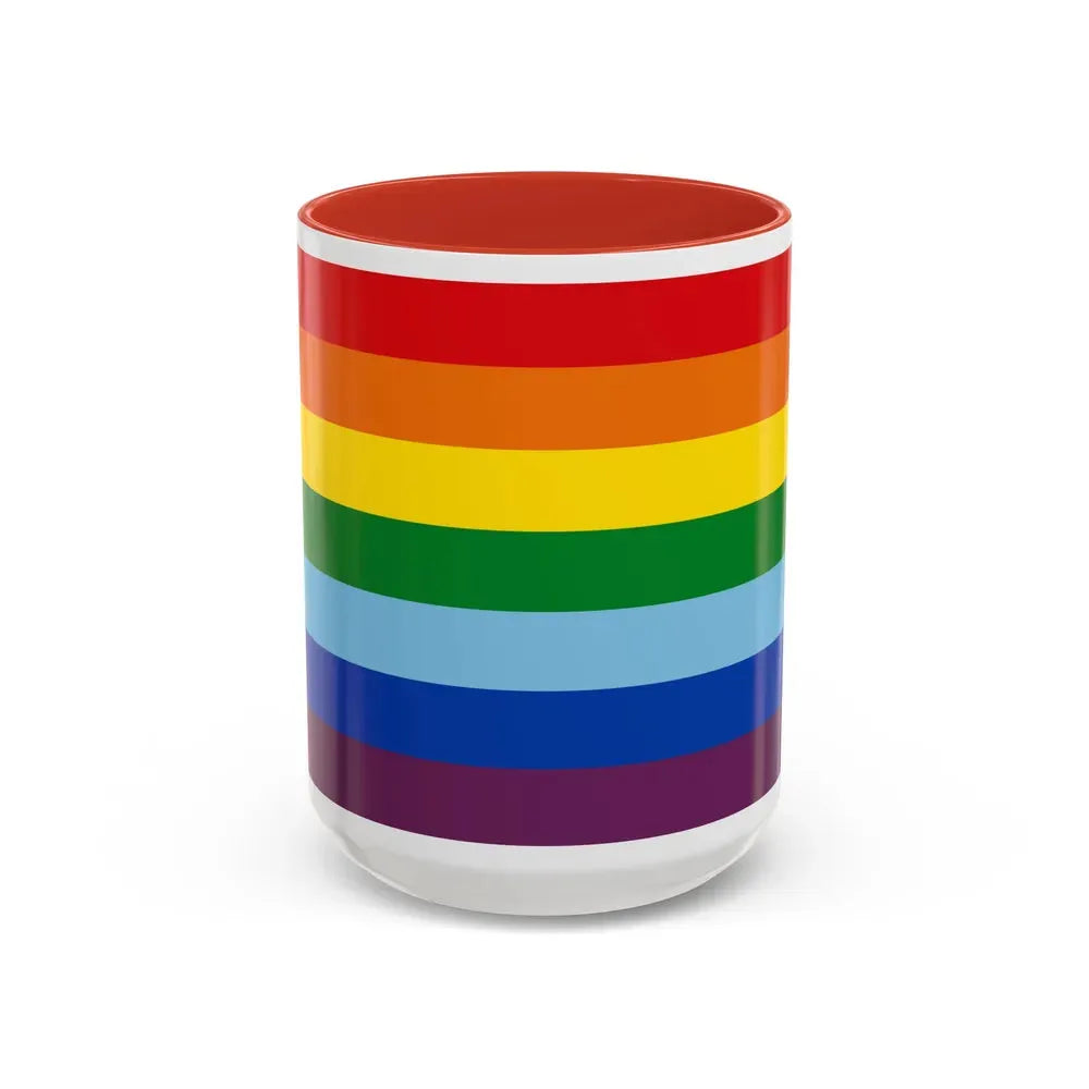 Flag of Cusco capital of the Cusco Region Peru - Accent Coffee Mug 15oz Red - Go Mug Yourself
