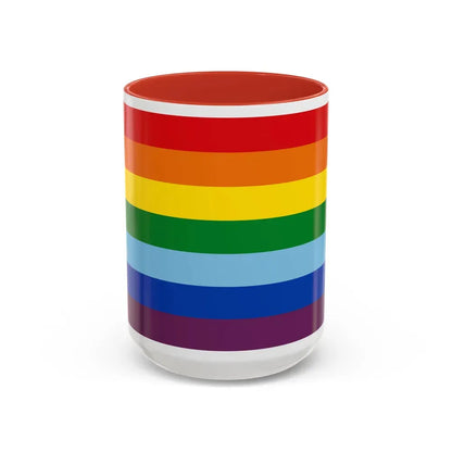 Flag of Cusco capital of the Cusco Region Peru - Accent Coffee Mug 15oz Red - Go Mug Yourself