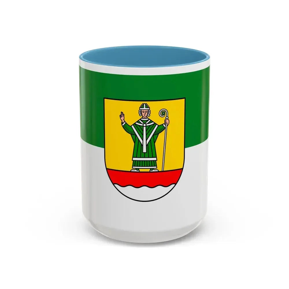 Flag of Cuxhaven Germany - Accent Coffee Mug 15oz Light Blue - Go Mug Yourself