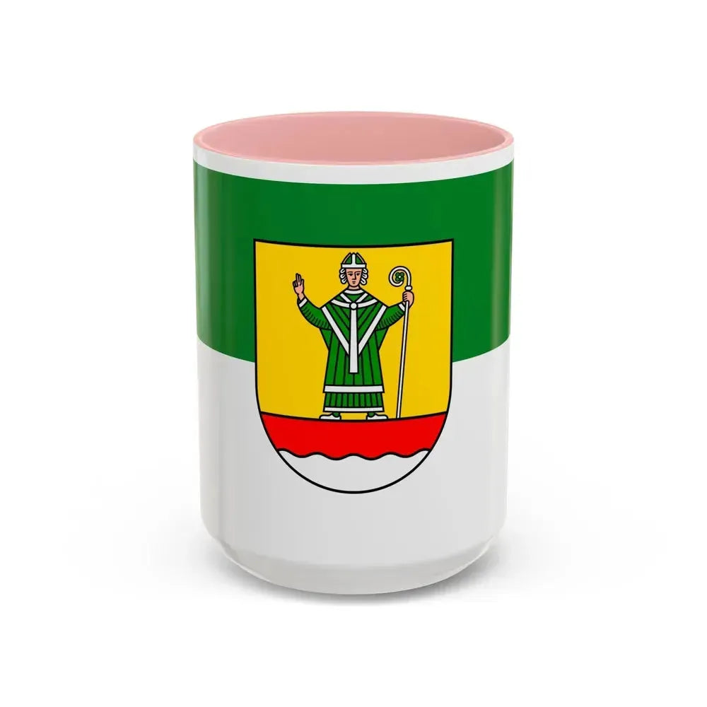Flag of Cuxhaven Germany - Accent Coffee Mug 15oz Pink - Go Mug Yourself