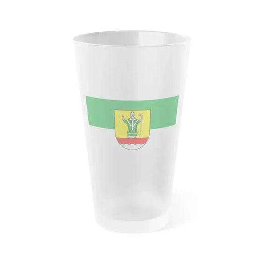 Flag of Cuxhaven Germany - Frosted Pint Glass 16oz 16oz Frosted - Go Mug Yourself