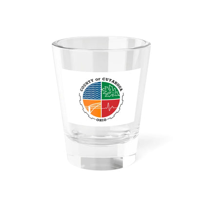 Flag of Cuyahoga County Ohio (United States) Shot Glass 1.5oz 1.5oz - Go Mug Yourself
