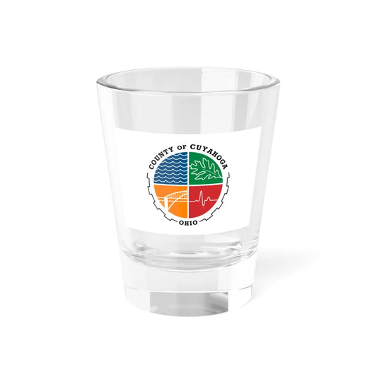 Flag of Cuyahoga County Ohio (United States) Shot Glass 1.5oz 1.5oz - Go Mug Yourself