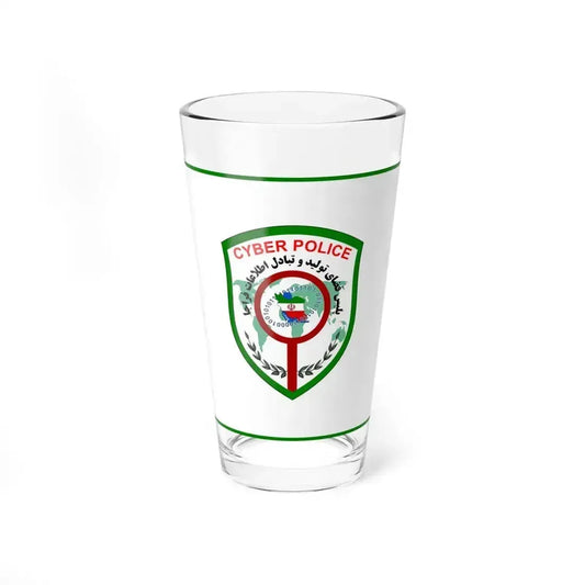Flag of Cyber Police FATA of Islamic Republic of Iran (Iran) Pint Glass 16oz 16oz - Go Mug Yourself