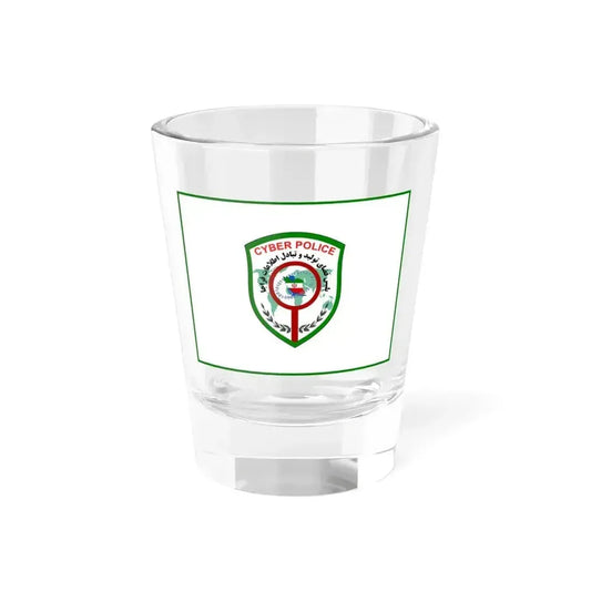 Flag of Cyber Police FATA of Islamic Republic of Iran (Iran) Shot Glass 1.5oz 1.5oz - Go Mug Yourself