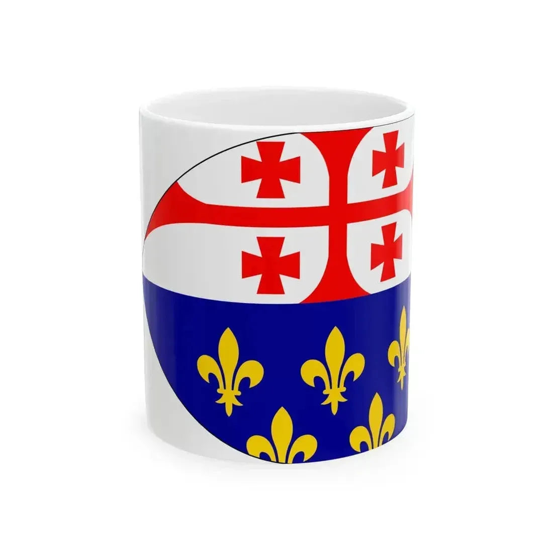 Flag of Cyprus 1350 as reported by the Book of All Kingdoms (Cyprus) White Coffee Mug 11oz - Go Mug Yourself